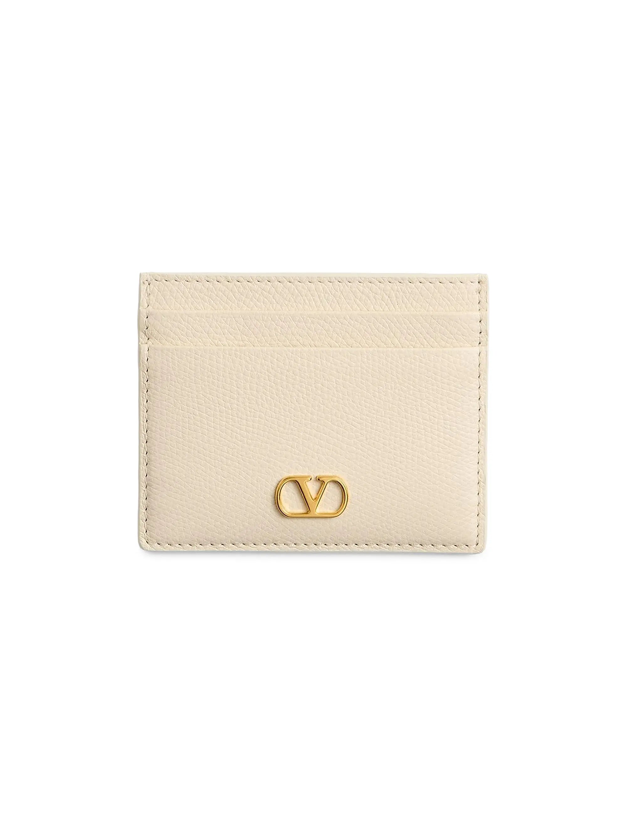 Valentino Garavani VLogo Signature Grainy Calfskin Card Holder
