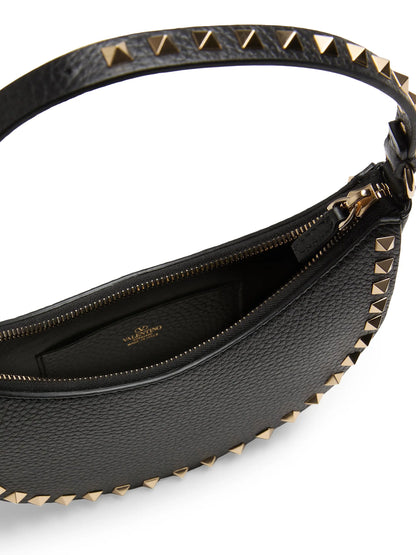 Valentino Garavani Mini Rockstud Hobo Bag in Grainy Calfskin