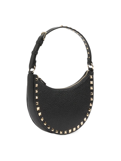 Valentino Garavani Mini Rockstud Hobo Bag in Grainy Calfskin