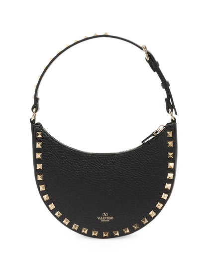 Valentino Garavani Mini Rockstud Hobo Bag in Grainy Calfskin