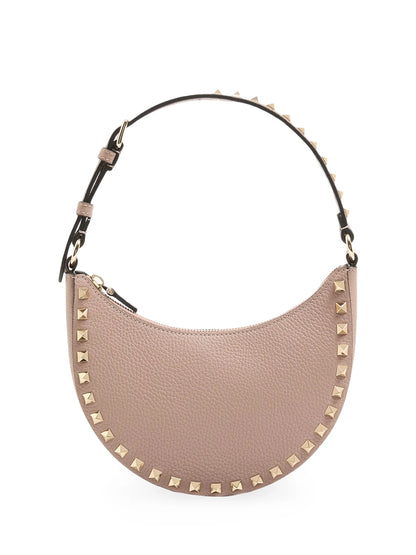 Valentino Garavani Mini Rockstud Hobo Bag in Grainy Calfskin