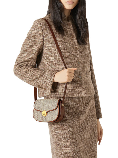 Loro Piana Mini Ghiera Silk-Blend Chevron Shoulder Bag