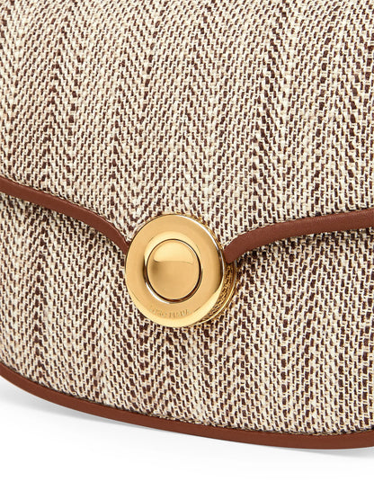 Loro Piana Mini Ghiera Silk-Blend Chevron Shoulder Bag