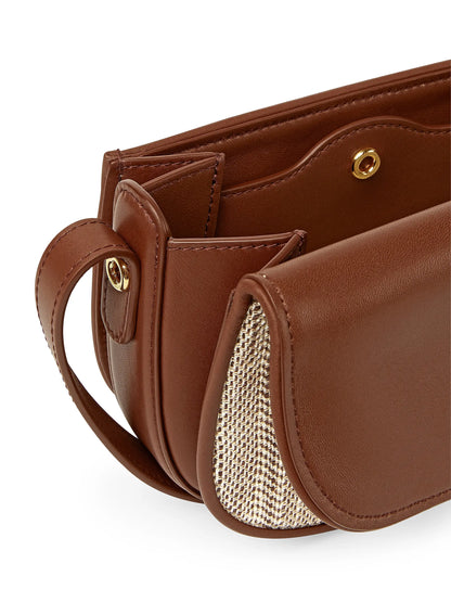 Loro Piana Mini Ghiera Silk-Blend Chevron Shoulder Bag
