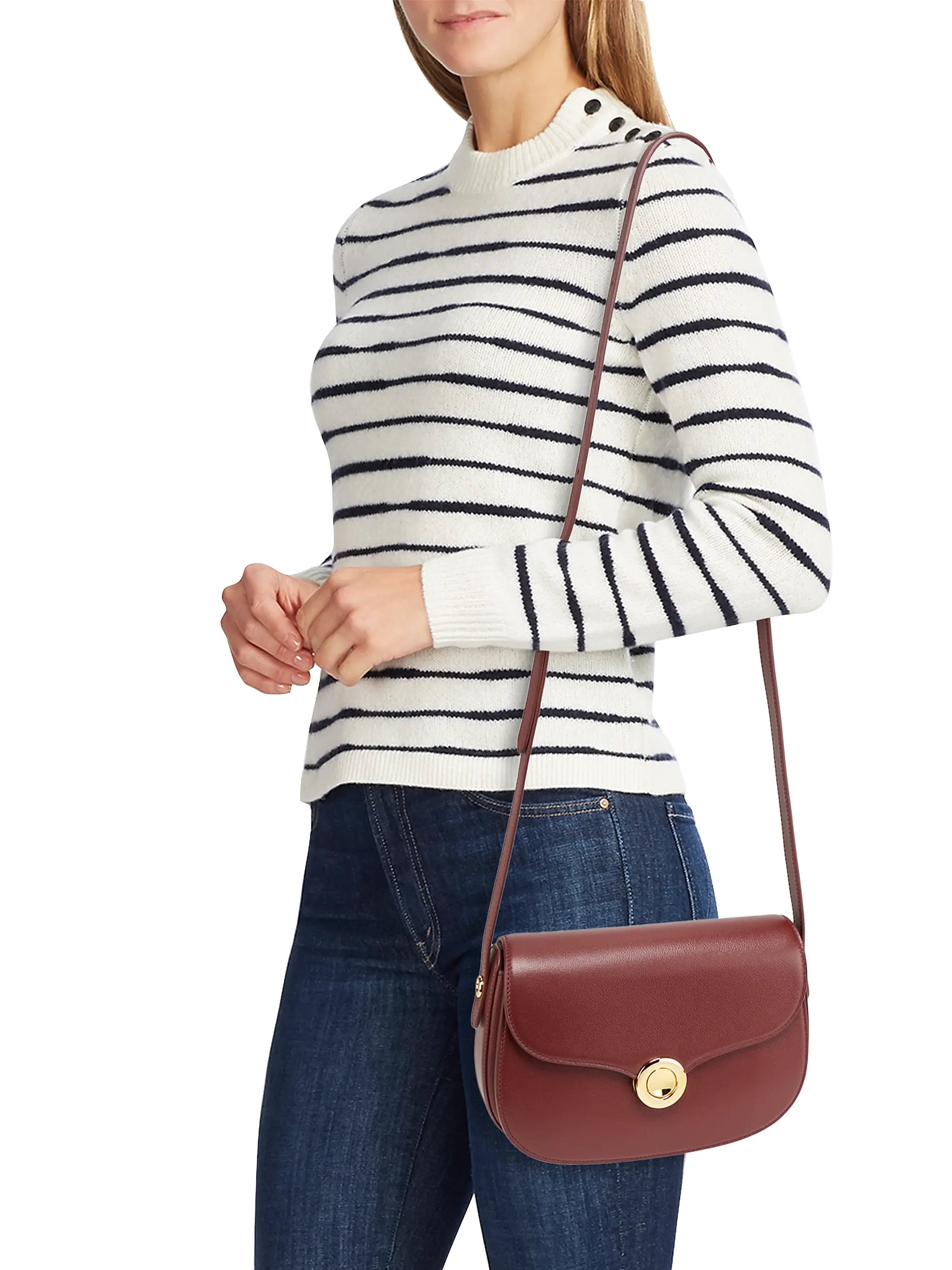 Loro Piana Ghiera Small Leather Crossbody Bag