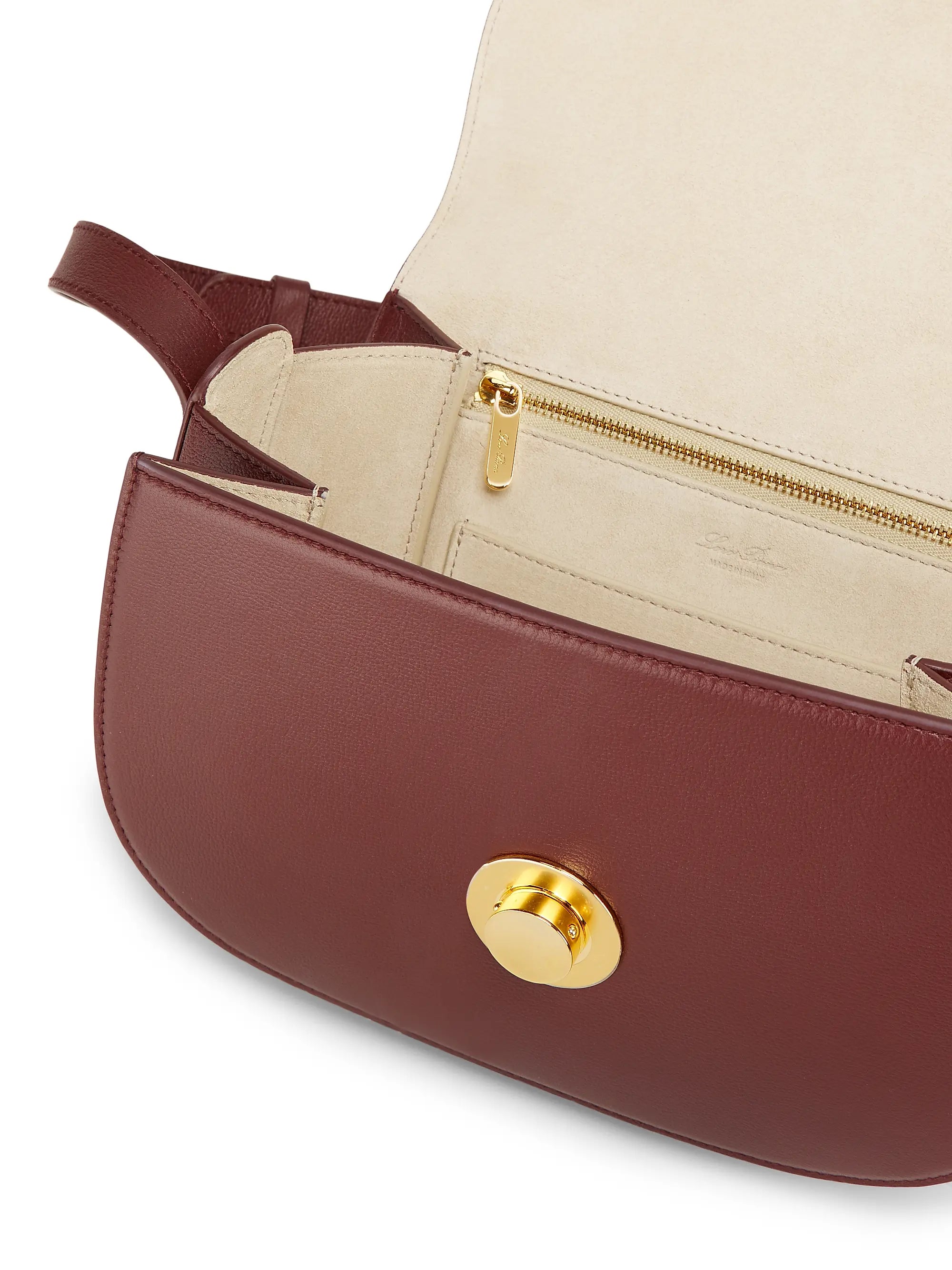 Loro Piana Ghiera Small Leather Crossbody Bag