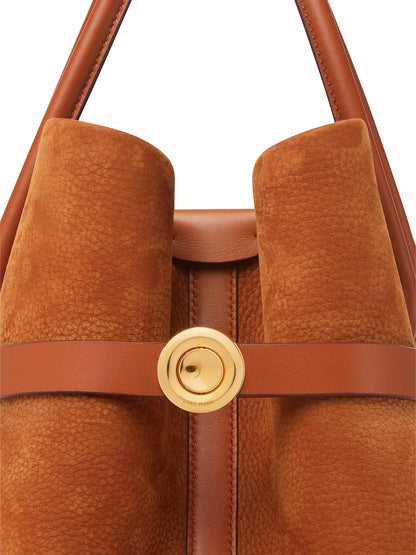 Loro Piana Large Ghiera Grained Leather Shopper Tote Bag