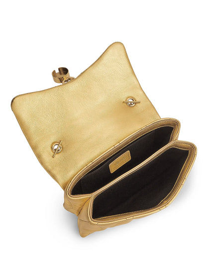 Versace Mini Kleio Metallic Quilted Leather Crossbody Bag
