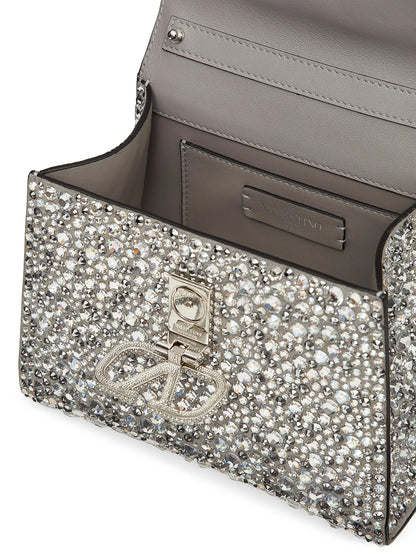 Valentino Garavani Mini VSling Top Handle Bag with Sparkling Embroidery
