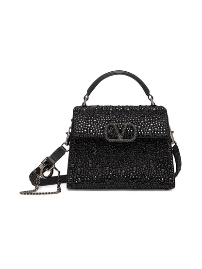 Valentino Garavani Mini VSling Top Handle Bag with Sparkling Embroidery