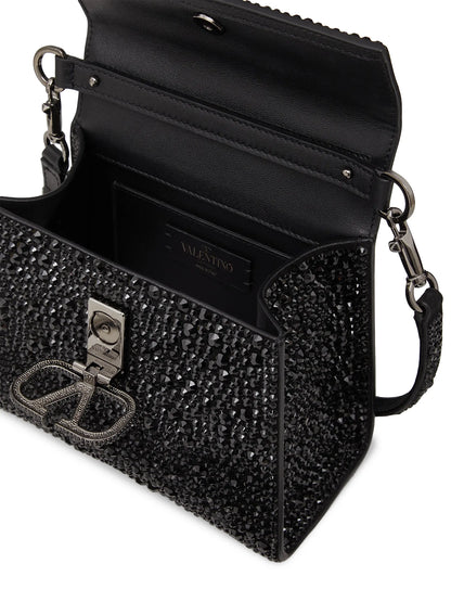 Valentino Garavani Mini VSling Top Handle Bag with Sparkling Embroidery