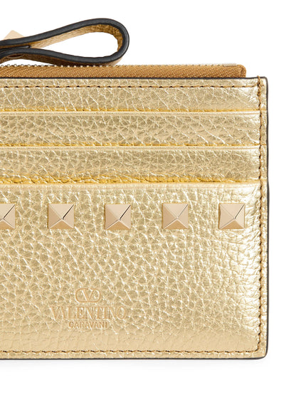 Valentino Garavani Rockstud Calfskin Card Holder