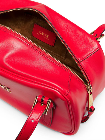 Versace Tag Bowling Leather Shoulder Bag