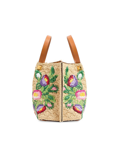 Valentino Garavani Medium Shopping Tote Bag in Synthetic Raffia