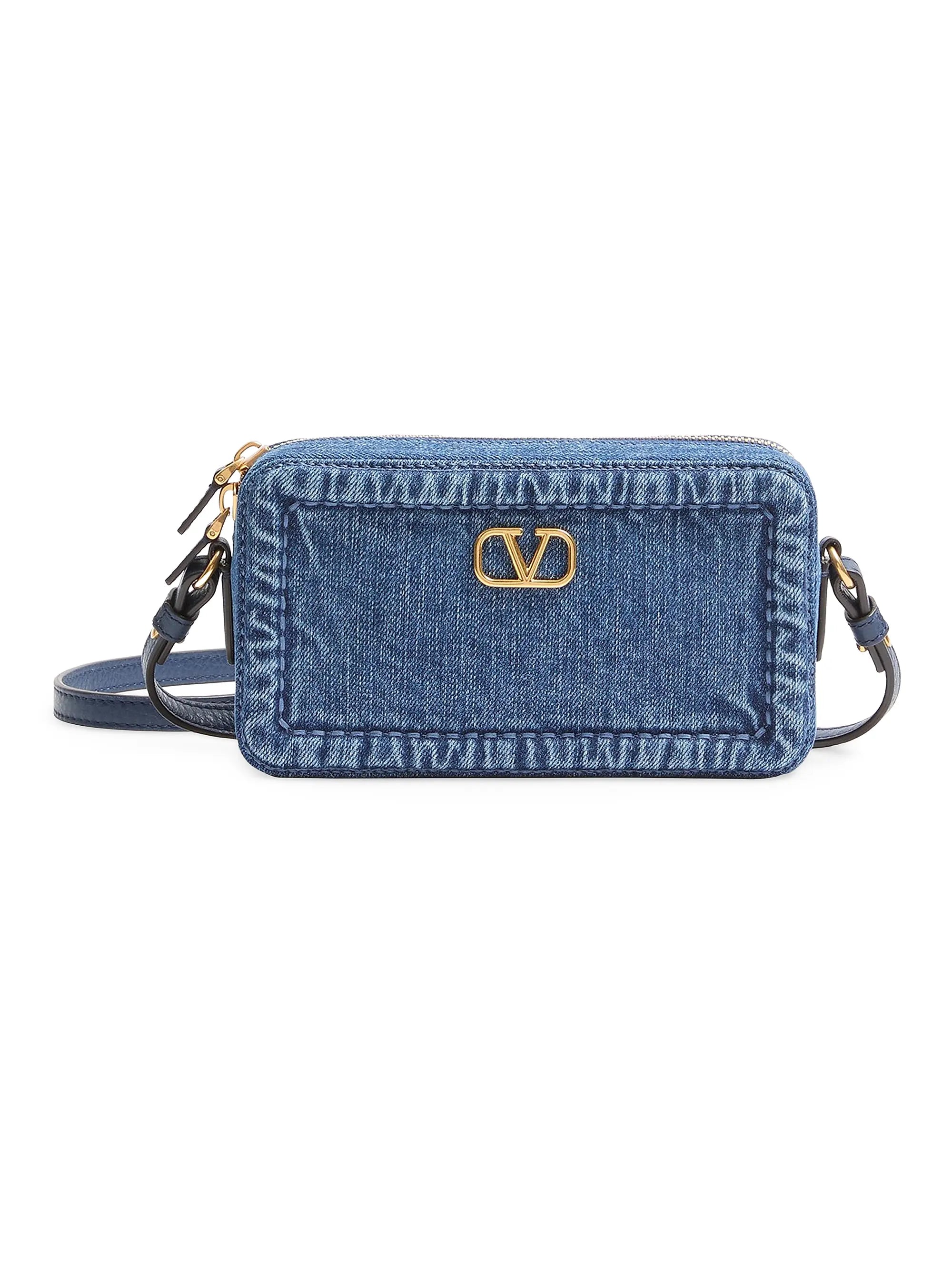 Valentino Garavani Alltime Mini Denim Shoulder Bag