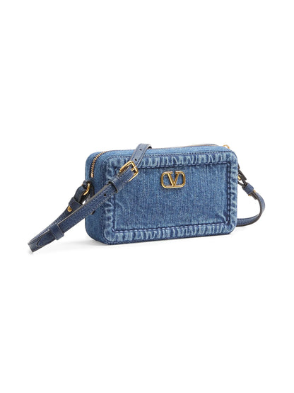 Valentino Garavani Alltime Mini Denim Shoulder Bag