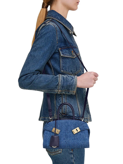 FERRAGAMO Hug Mini Denim Handbag