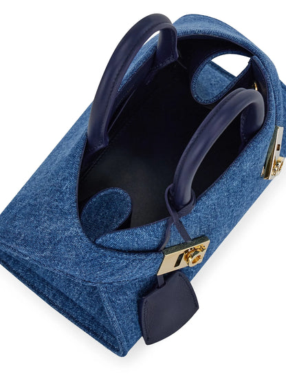FERRAGAMO Hug Mini Denim Handbag