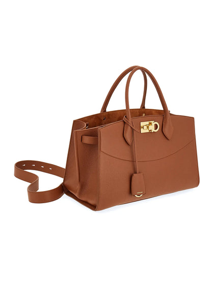 FERRAGAMO Large Leather Tote Bag