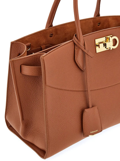 FERRAGAMO Large Leather Tote Bag