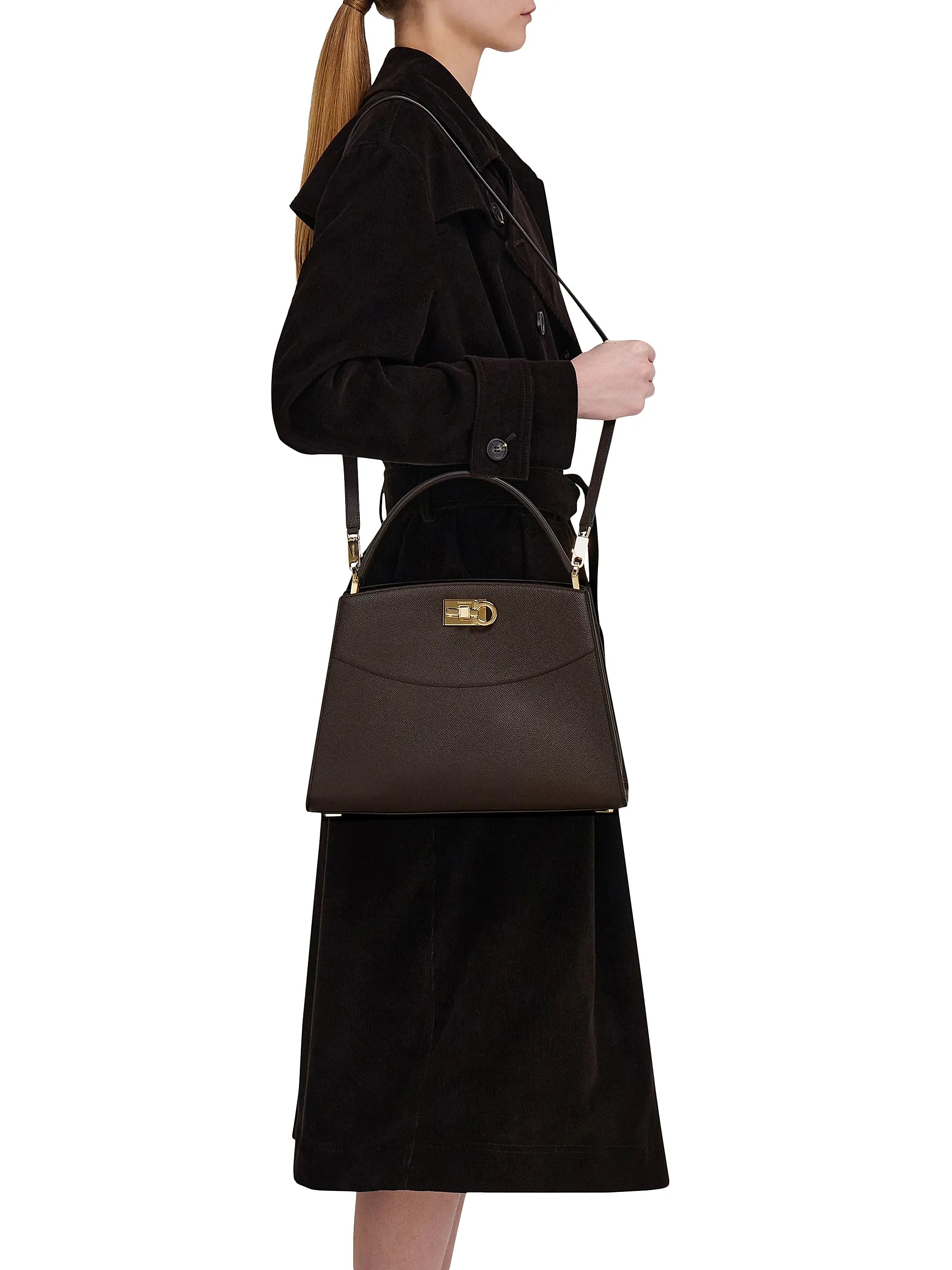 FERRAGAMO Studio Structured Leather Bag