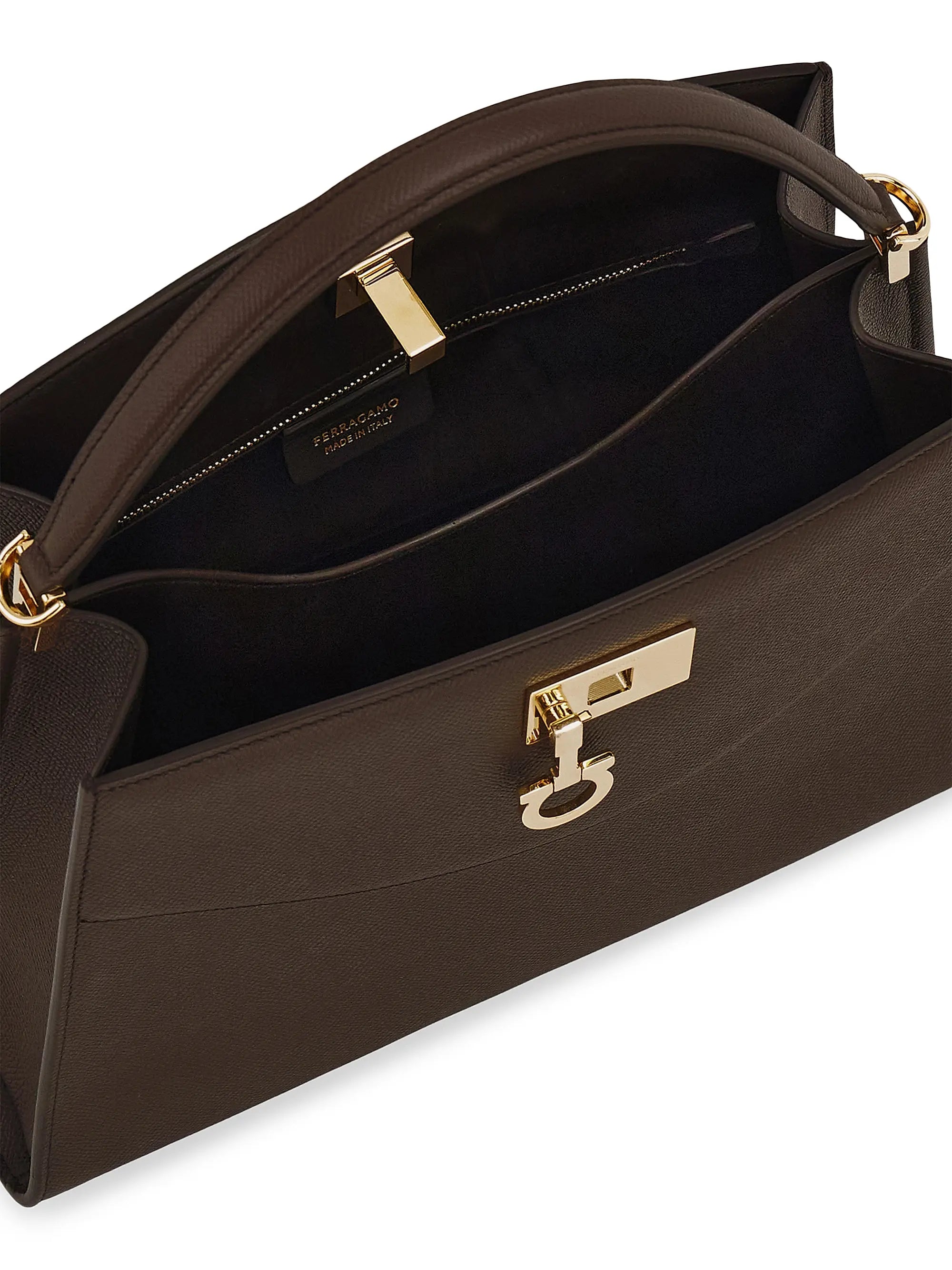 FERRAGAMO Studio Structured Leather Bag