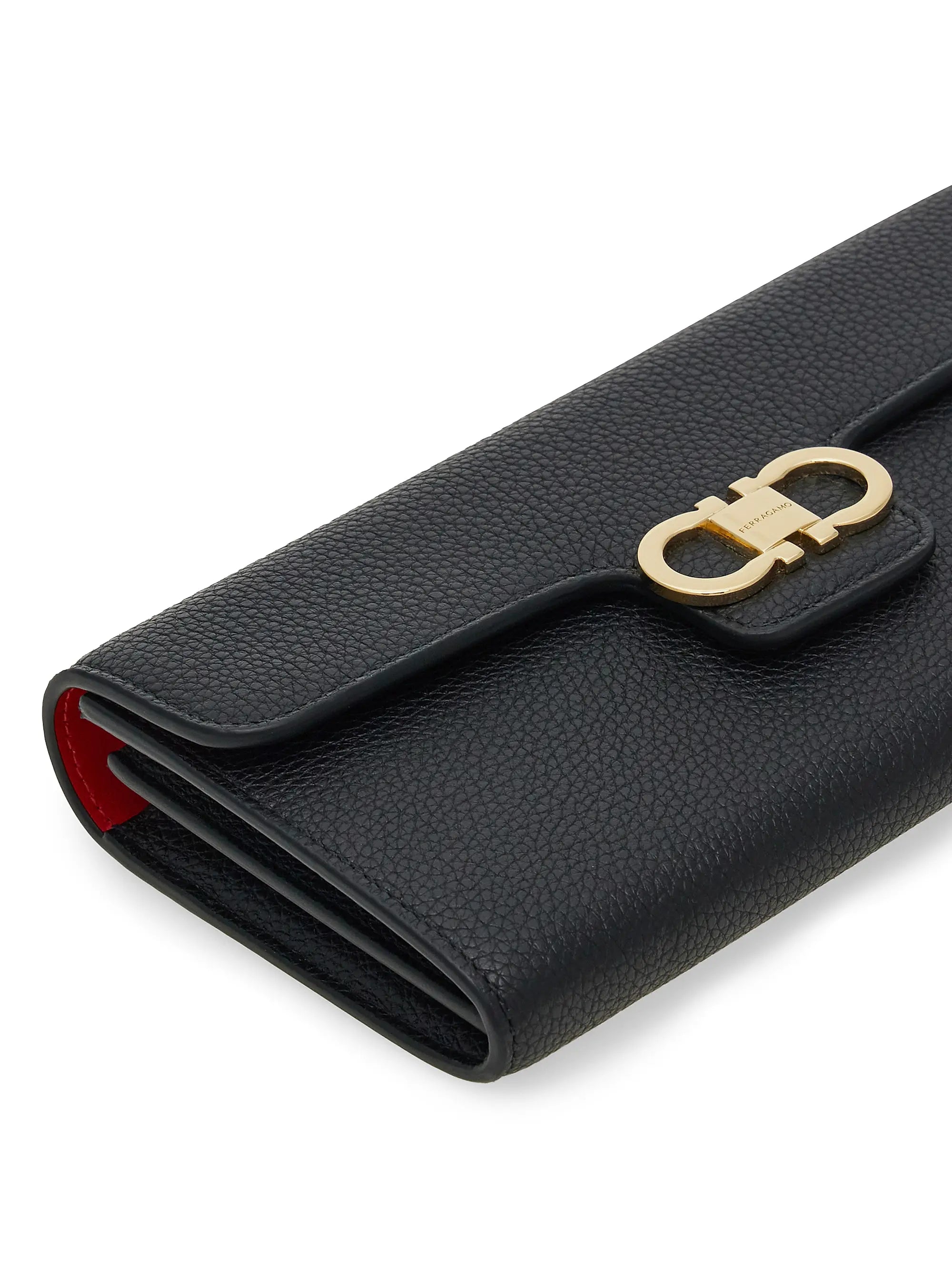 FERRAGAMO Textured Leather Wallet