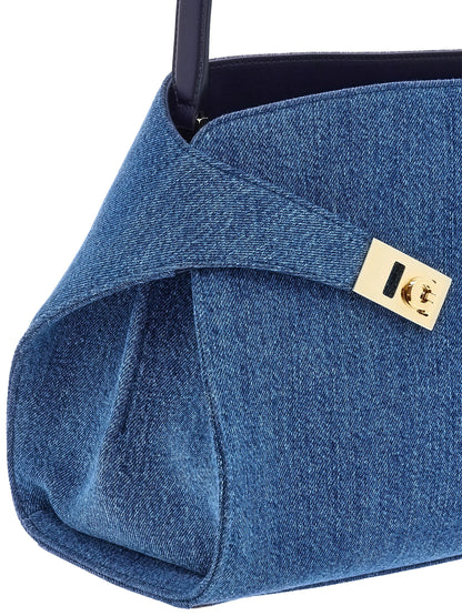 FERRAGAMO Hug Denim Shoulder Bag