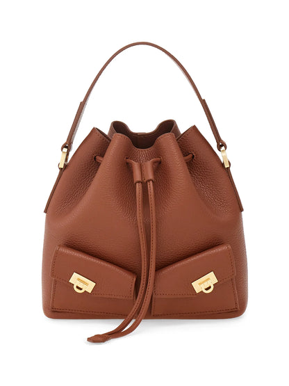 FERRAGAMO Leather Bucket Bag