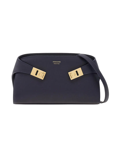 FERRAGAMO Gancini Leather Shoulder Bag