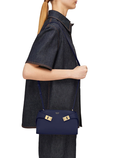 FERRAGAMO Gancini Leather Shoulder Bag