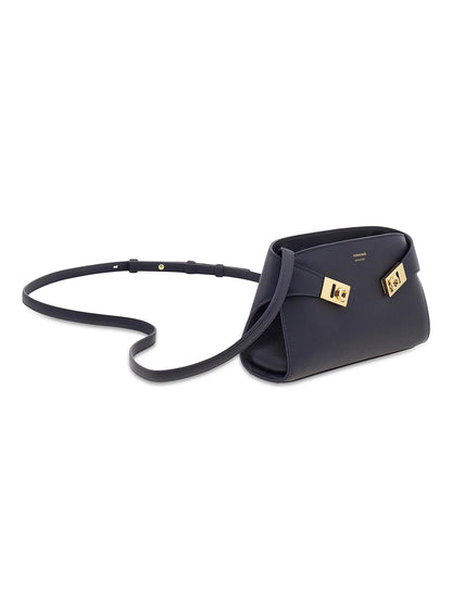 FERRAGAMO Gancini Leather Shoulder Bag