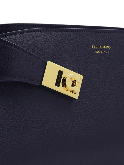 FERRAGAMO Gancini Leather Shoulder Bag