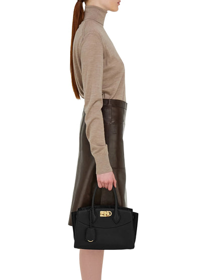 FERRAGAMO Studio Leather Satchel