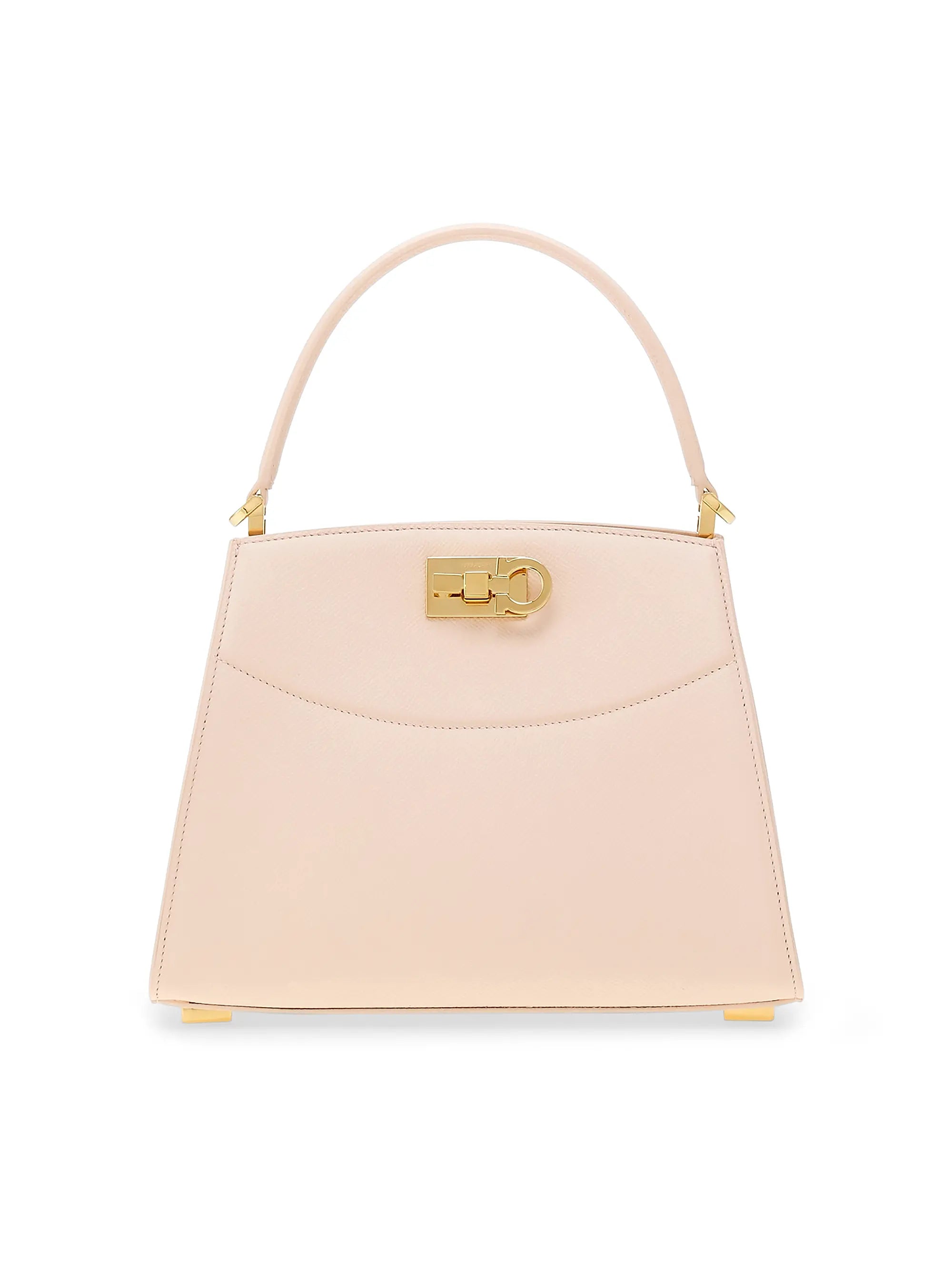 FERRAGAMO Studio Box Leather Top Handle Bag