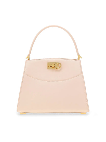 FERRAGAMO Studio Box Leather Top Handle Bag