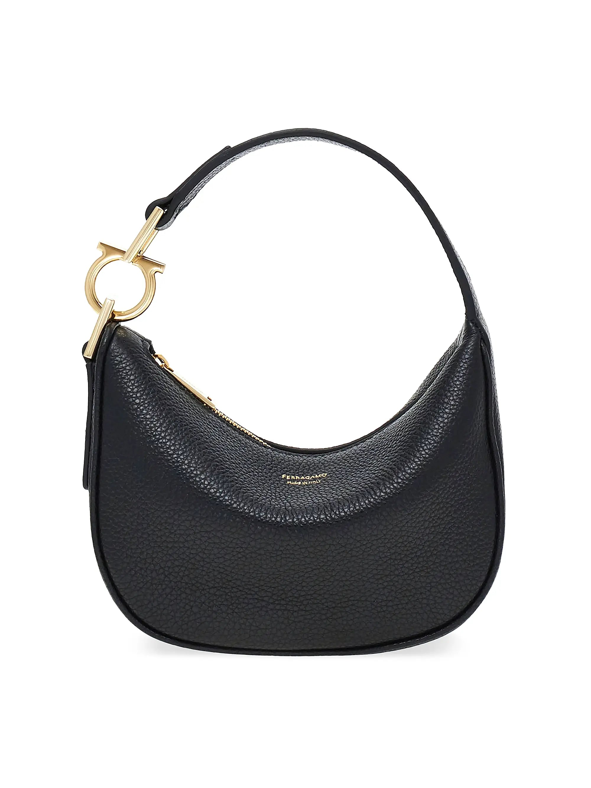 FERRAGAMO Mini Gancini Leather Top Handle Bag