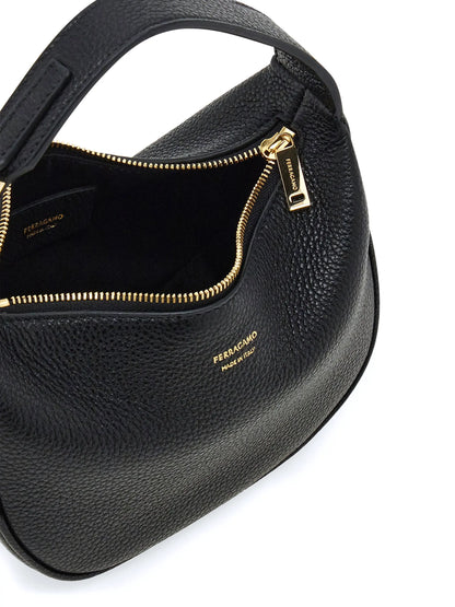 FERRAGAMO Mini Gancini Leather Top Handle Bag
