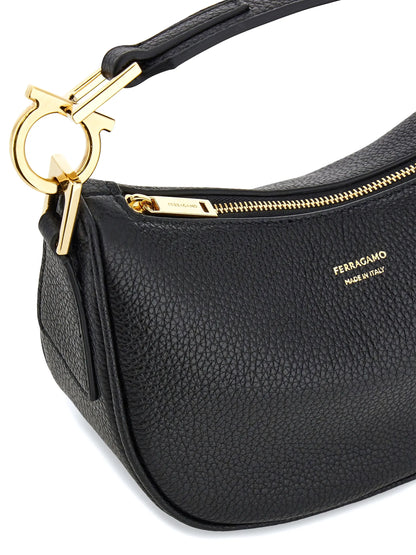 FERRAGAMO Mini Gancini Leather Top Handle Bag