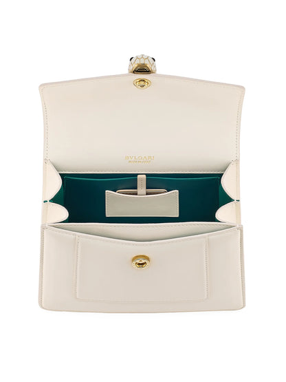 BVLGARI Serpenti Leather Top Handle Handbag