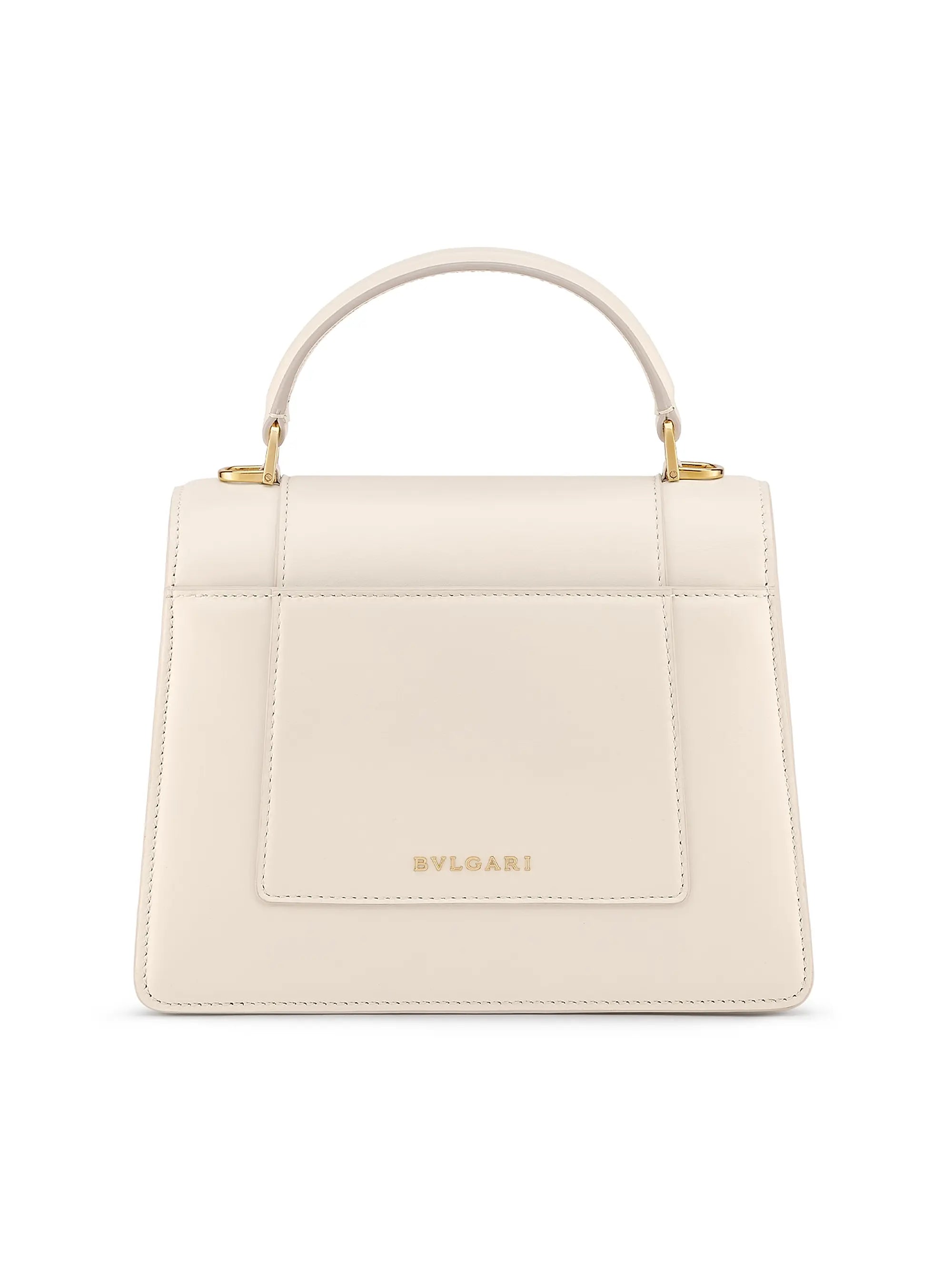 BVLGARI Serpenti Leather Top Handle Handbag