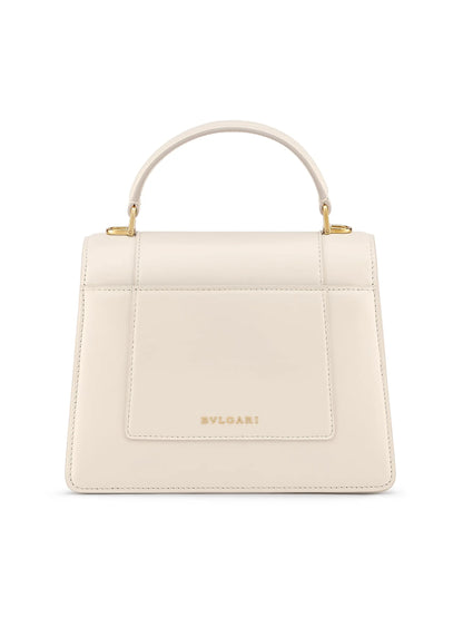 BVLGARI Serpenti Leather Top Handle Handbag