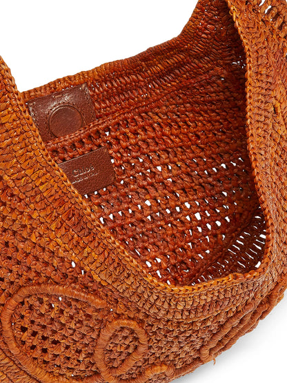 Chloé Summer Banana Logo-Crocheted Hobo Bag