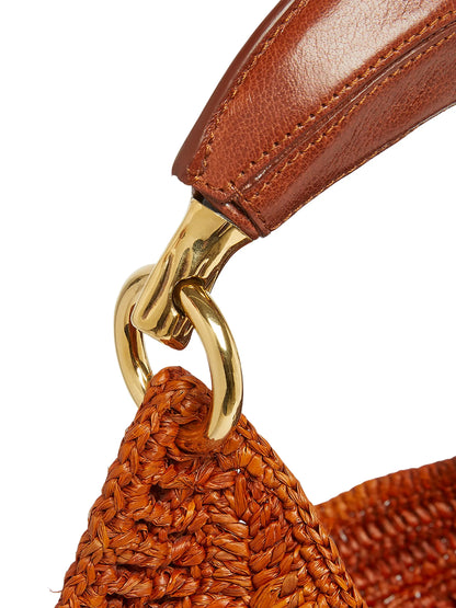 Chloé Summer Banana Logo-Crocheted Hobo Bag