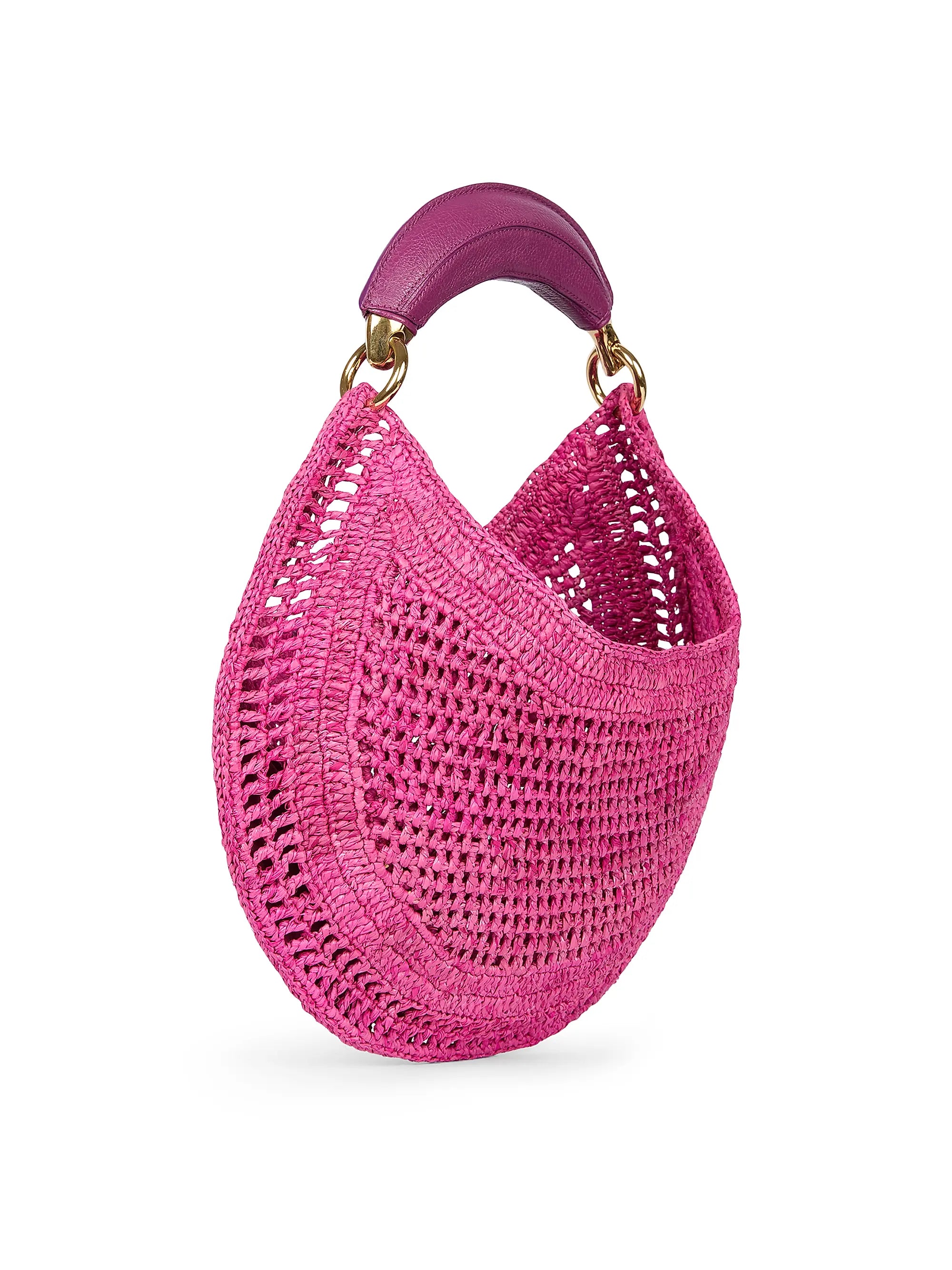 Chloé Summer Banana Logo-Crocheted Hobo Bag