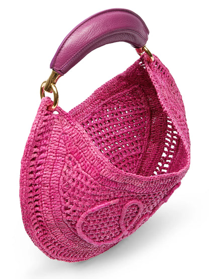 Chloé Summer Banana Logo-Crocheted Hobo Bag