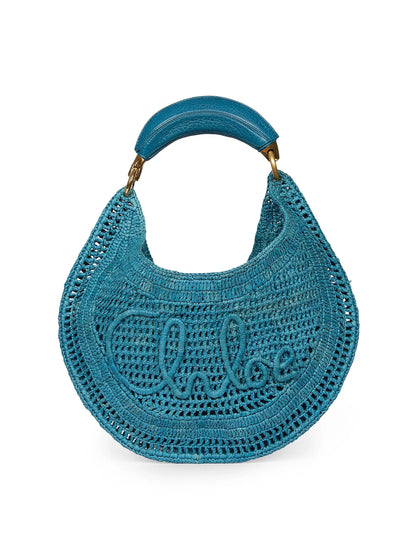 Chloé Summer Banana Logo-Crocheted Hobo Bag