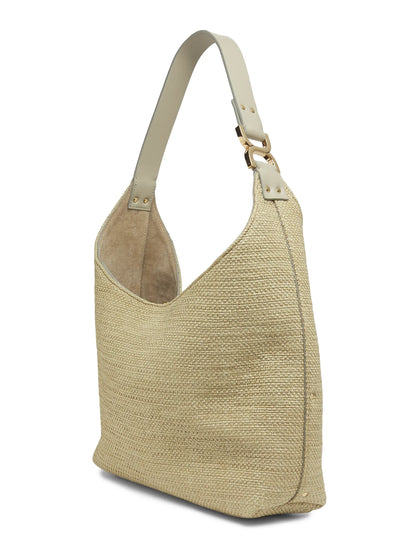 Chloé Small Marcie Logo Raffia Shoulder Bag