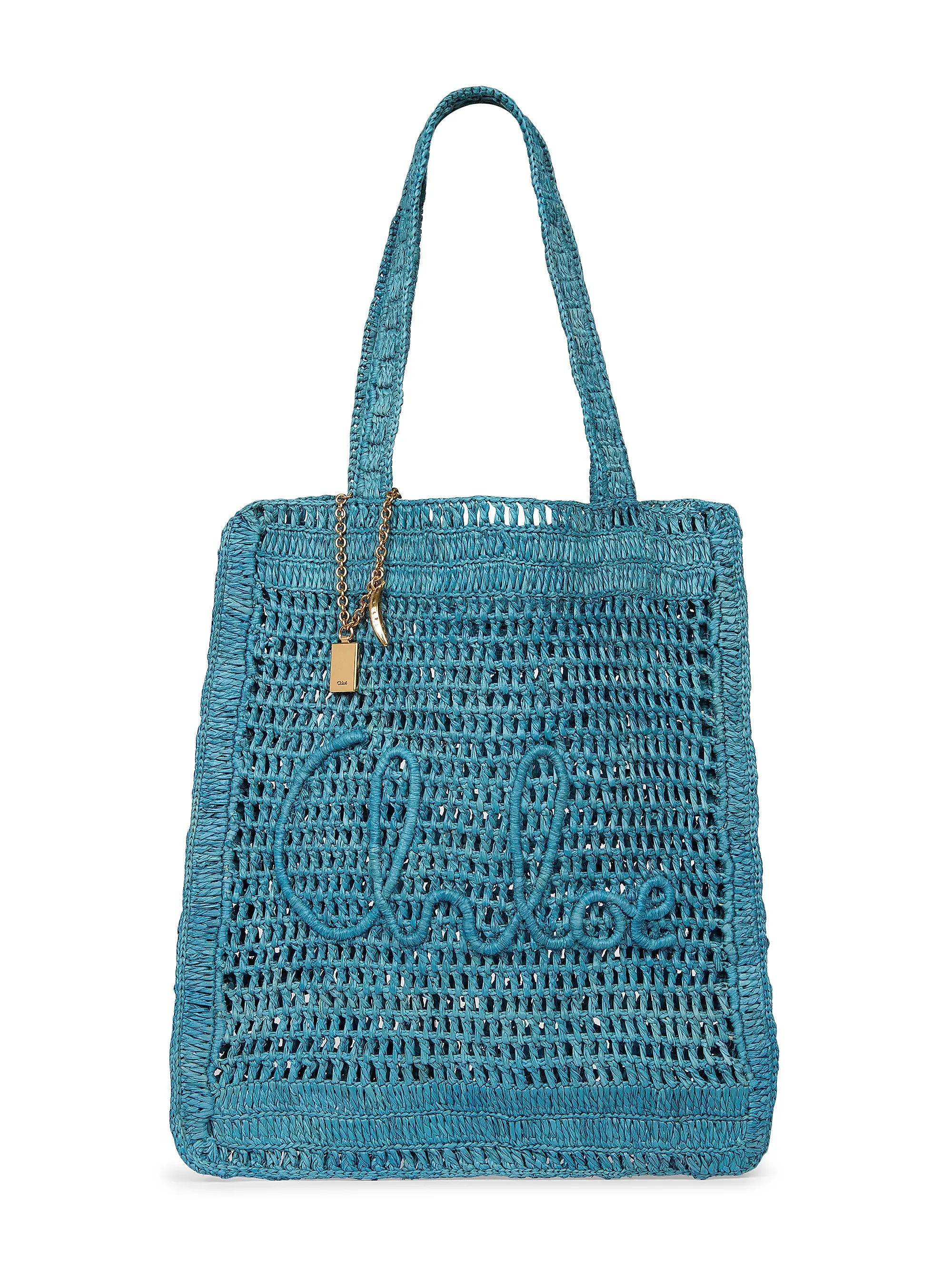 Chloé Summer Banana Logo Crocheted Tote Bag