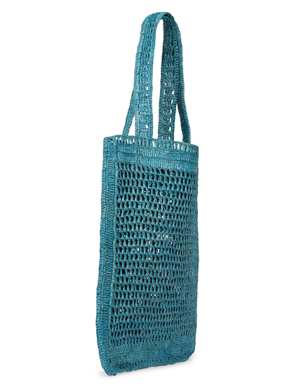 Chloé Summer Banana Logo Crocheted Tote Bag